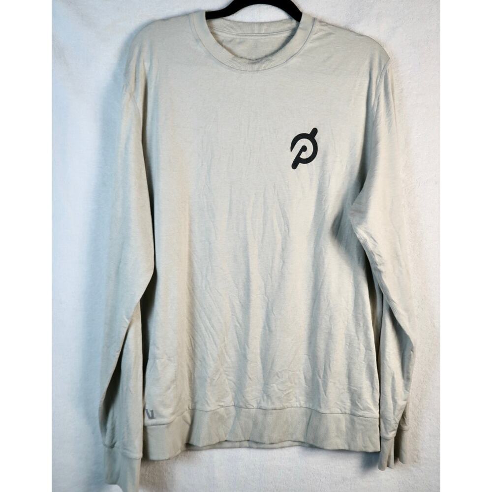 Peloton / Vuori Light Weight Sweater Ponto Performance Crew Heather Gray Size